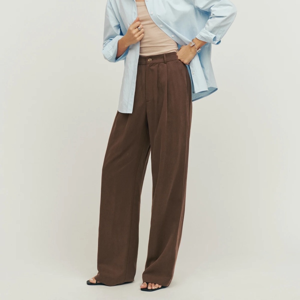 Reformation Petites Mason Pant - Cafe 6P